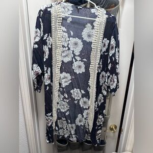 Charlotte Russe Dark Floral Cover Up